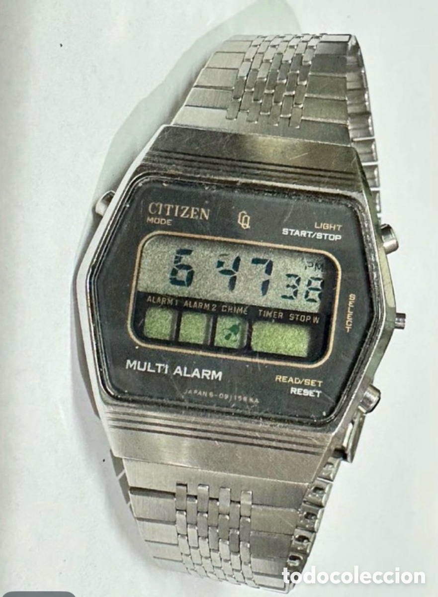 Uhren - Citizen: Reloj de pulsera Citizen digital con pantalla LCD y m&uacute;ltiples alarmas. Un cl&aacute;sico de los a&ntilde;os 80.