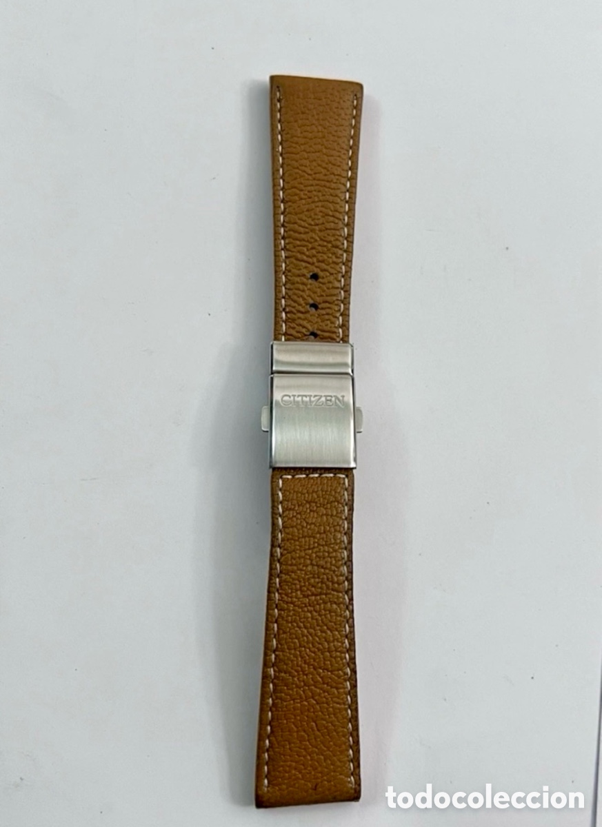 Uhren - Citizen: ✅ Correa de reloj Citizen de 23 mm - Piel marr&oacute;n 59-S54193 - Citizen Chrono Pilot
