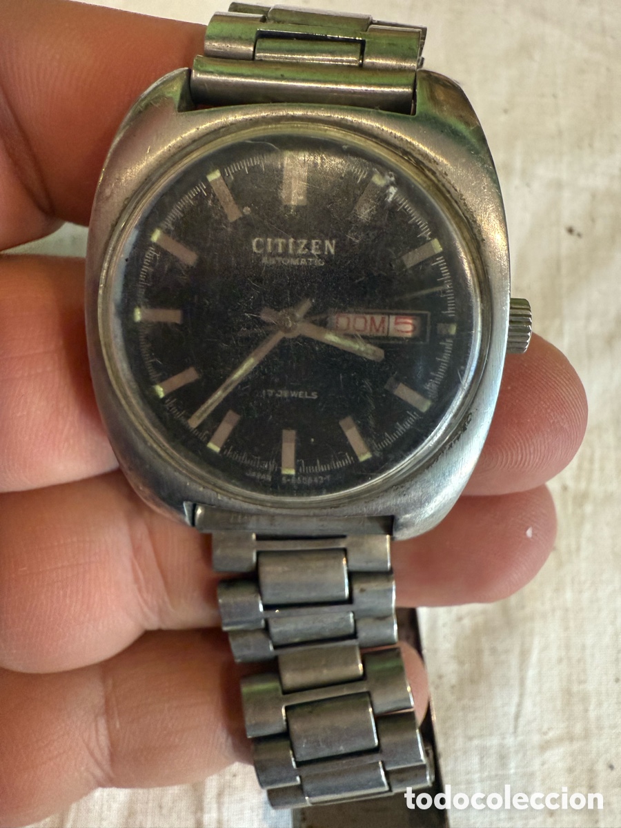 Relojes - Citizen: Reloj Vintage Citizen Automatic 21 Jewels Day Date Acero Inoxidable A&ntilde;os 70 Funcionando