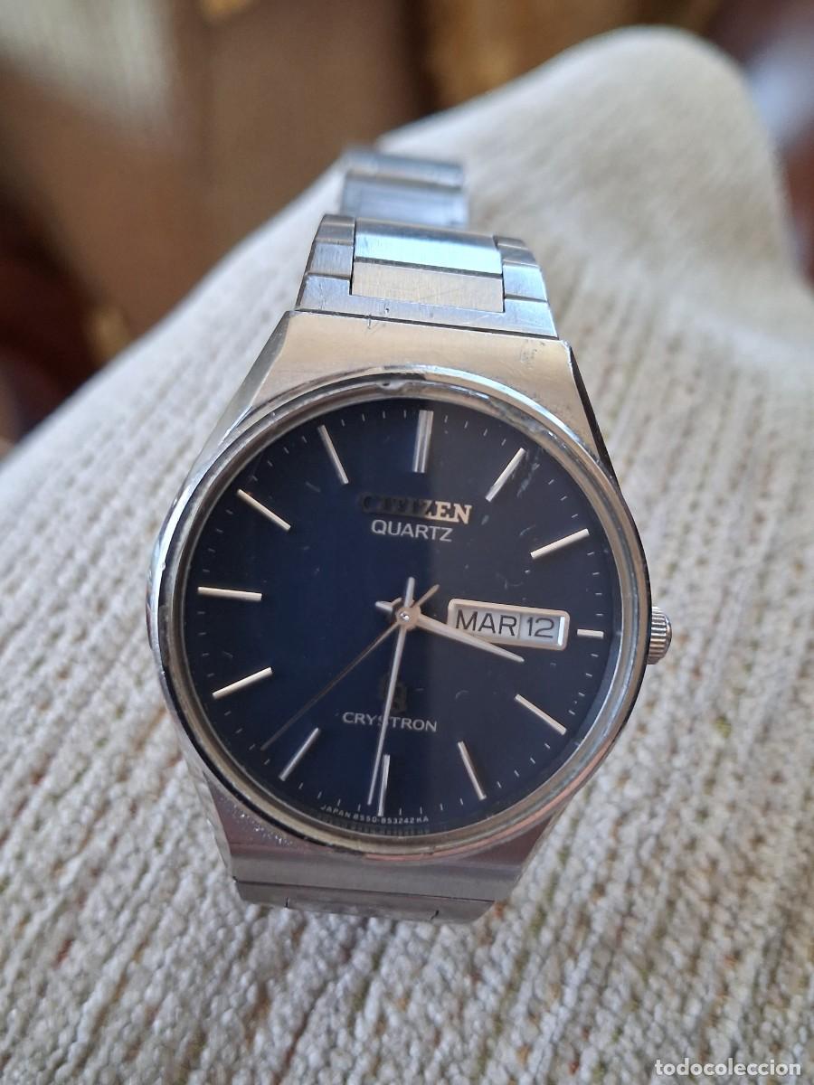 Relojes - Citizen: Reloj Citizen Crystron Vintage Azul