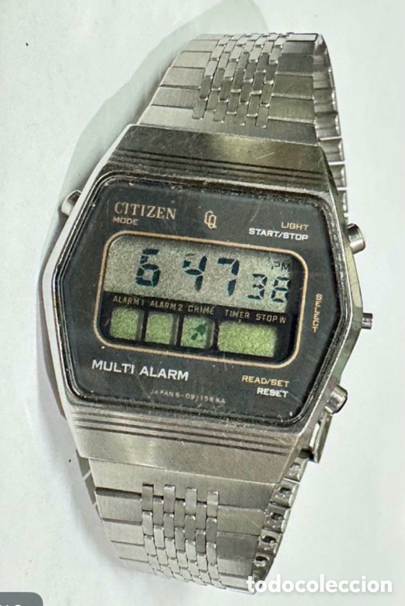 Relojes - Citizen: Reloj de pulsera Citizen digital con pantalla LCD y m&uacute;ltiples alarmas. Un cl&aacute;sico de los a&ntilde;os 80.