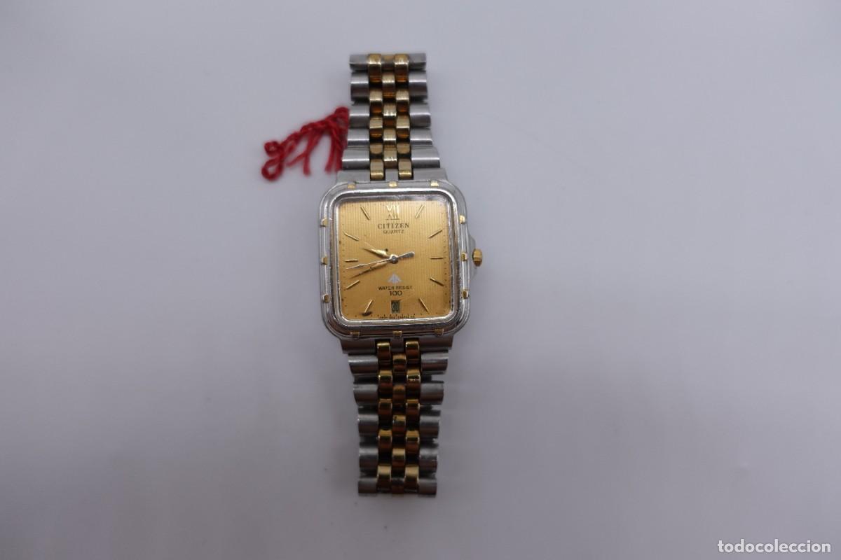 Relojes - Citizen: RELOJ CITIZEN QUARTZ WATER RESIST 100 BICOLOR PLATA Y DORADO