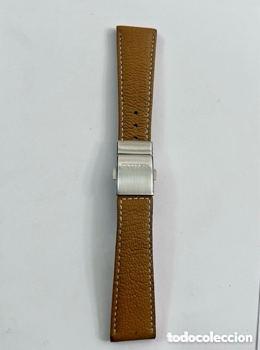 Relojes - Citizen: ✅ Correa de reloj Citizen de 23 mm - Piel marr&oacute;n 59-S54193 - Citizen Chrono Pilot