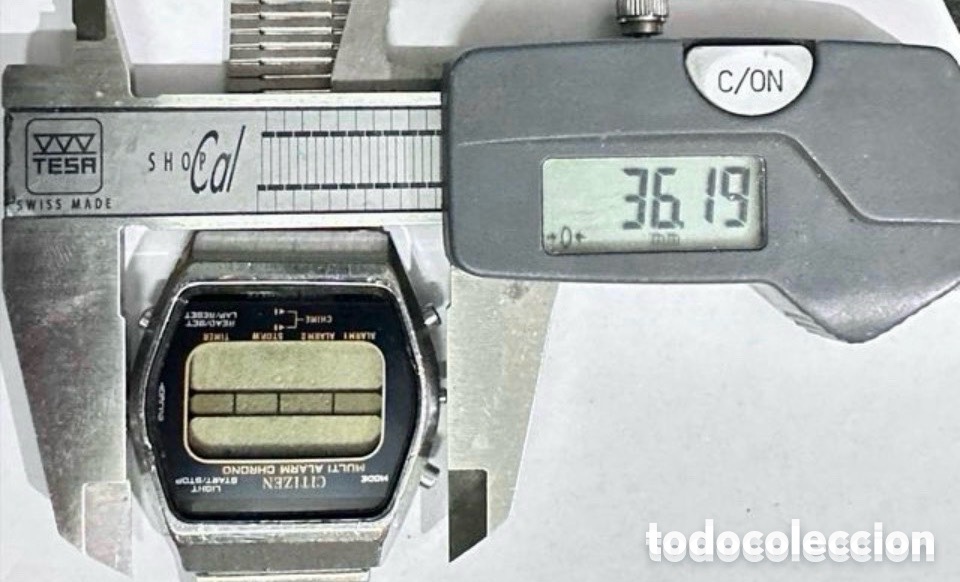 Relojes - Citizen: Antiguo Reloj Citizen digital LCD vintage con m&uacute;ltiples funciones. - Foto 7