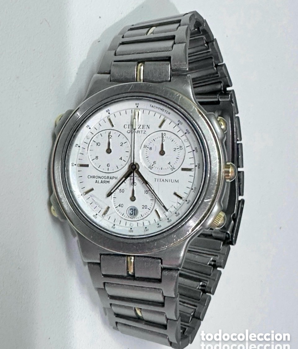 Rel&oacute;gios - Citizen: Reloj CITIZEN TITANIUM ALARM CHRONOGRAPH Con D&iacute;a Jap&oacute;n Vintage
