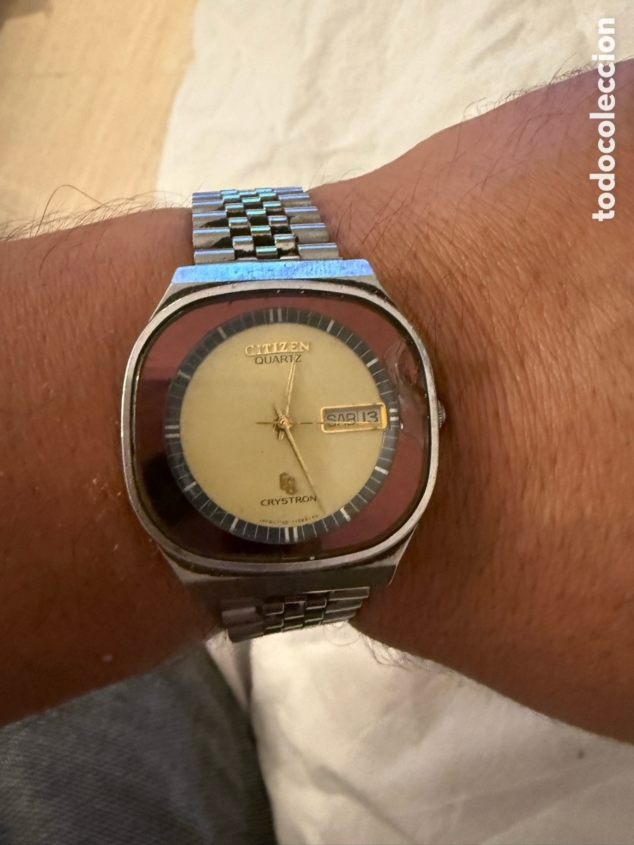 Relojes - Citizen: Reloj vintage Citizen Quartz Crystron 4-730107 TA &ndash; Jap&oacute;n &ndash; a&ntilde;os 70