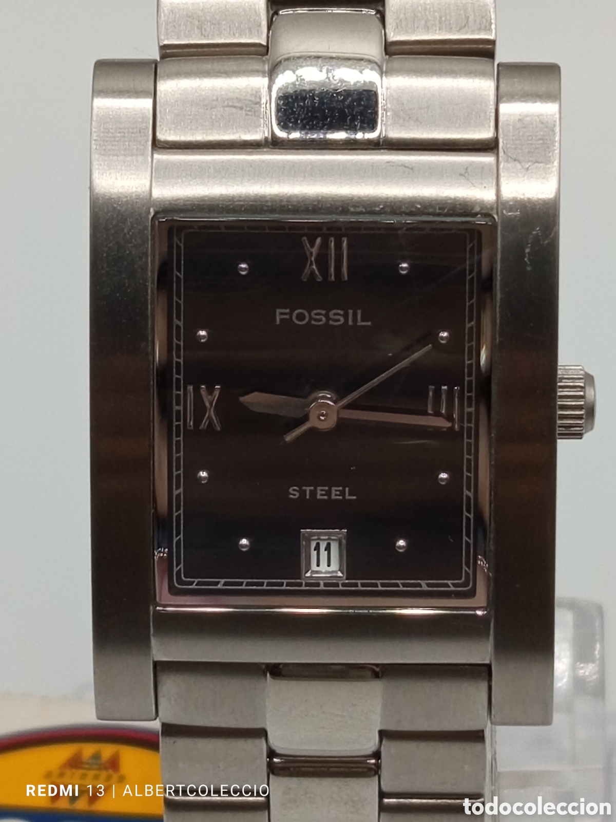 Relojes - Fossil: Reloj Fossil con esfera rectangular negra, Lee Descripci&oacute;n - Foto 4