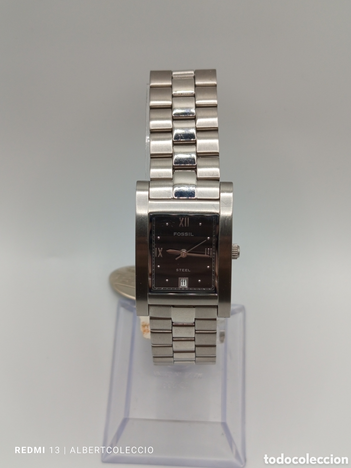 Relojes - Fossil: Reloj Fossil con esfera rectangular negra, Lee Descripci&oacute;n - Foto 2