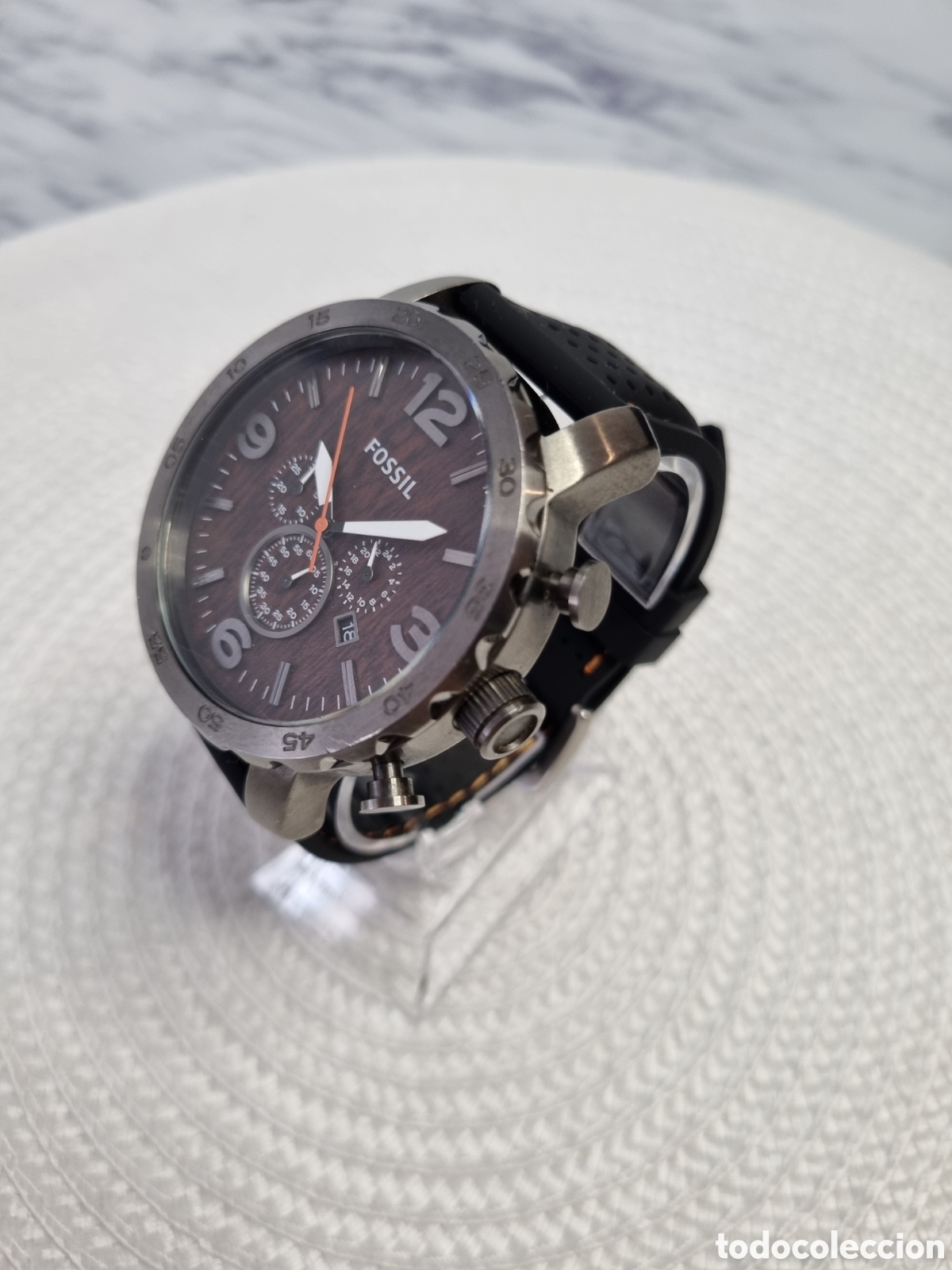 Relojes - Fossil: Reloj Fossil Marr&oacute;n y Plateado