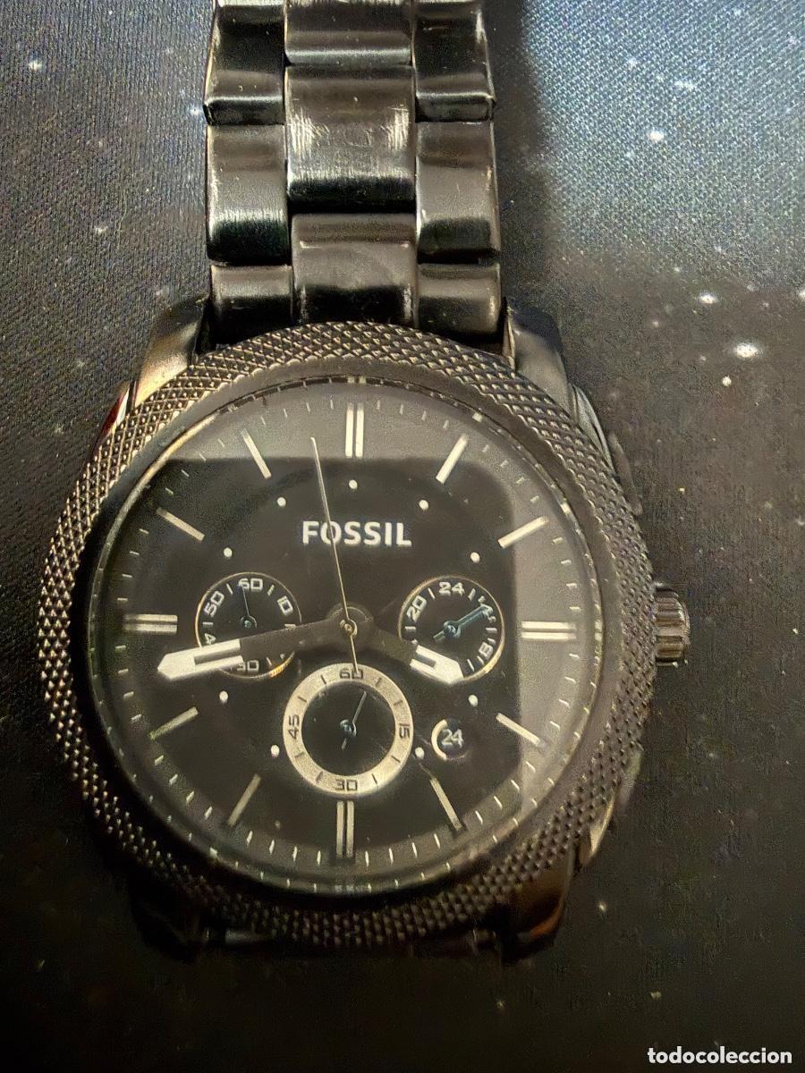 Montres - Fossil: RELOJ FOSSIL MACHINE CRON&Oacute;GRAFO FS4552 &ndash; 45 MM &ndash; ACERO NEGRO &ndash; DISE&Ntilde;O INDUSTRIAL