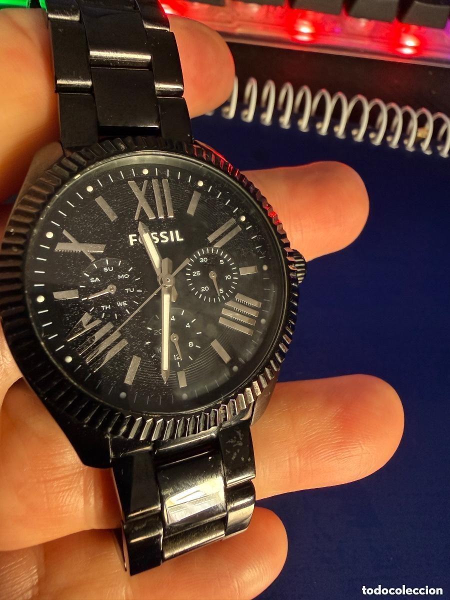 Montres - Fossil: FOSSIL AM4591 40mm &ndash; Negro acero &ndash; 10 ATM &ndash; Estilo cl&aacute;sico moderno