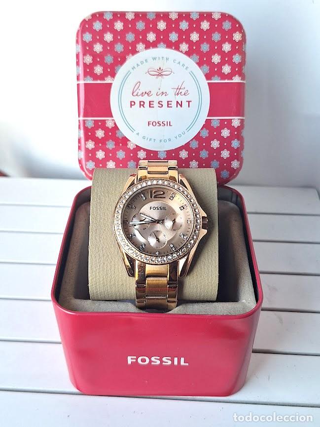 Relojes - Fossil: Reloj Fossil Riley ES2811 Multifunci&oacute;n Dorado