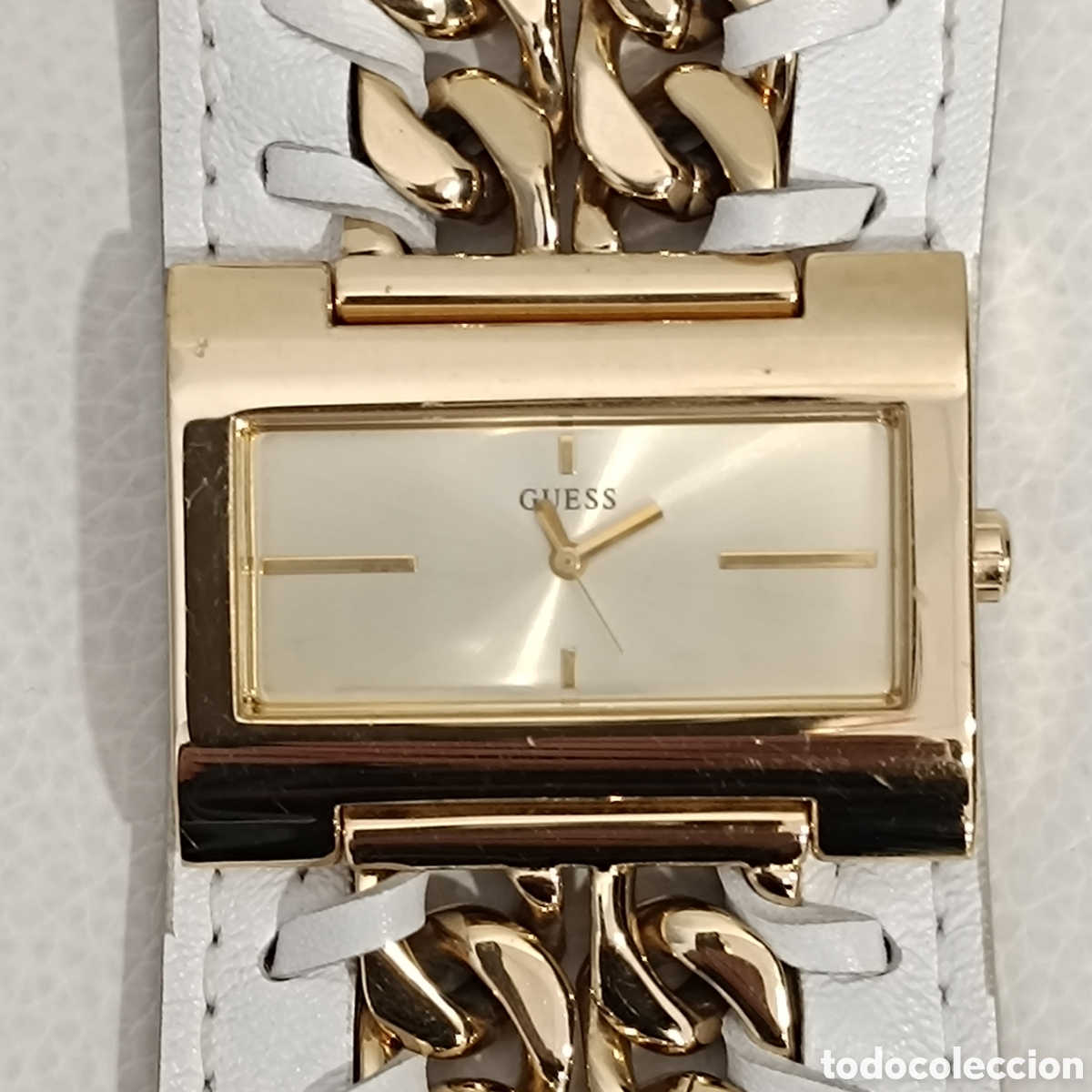 Relojes - Guess: Reloj Guess de mujer blanco y dorado. - Foto 3
