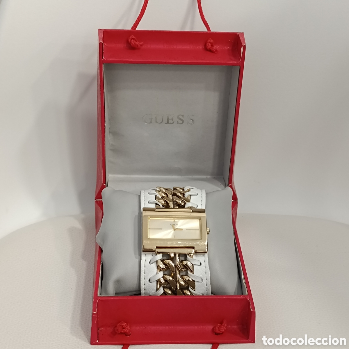 Relojes - Guess: Reloj Guess de mujer blanco y dorado. - Foto 5