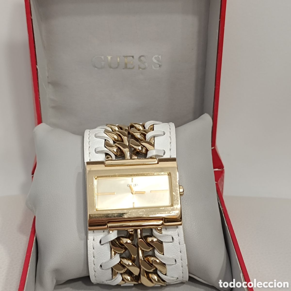 Relojes - Guess: Reloj Guess de mujer blanco y dorado. - Foto 6