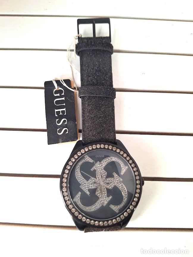 Relojes - Guess: Reloj Guess Groupie Mujer Negro y Plateado Nuevo