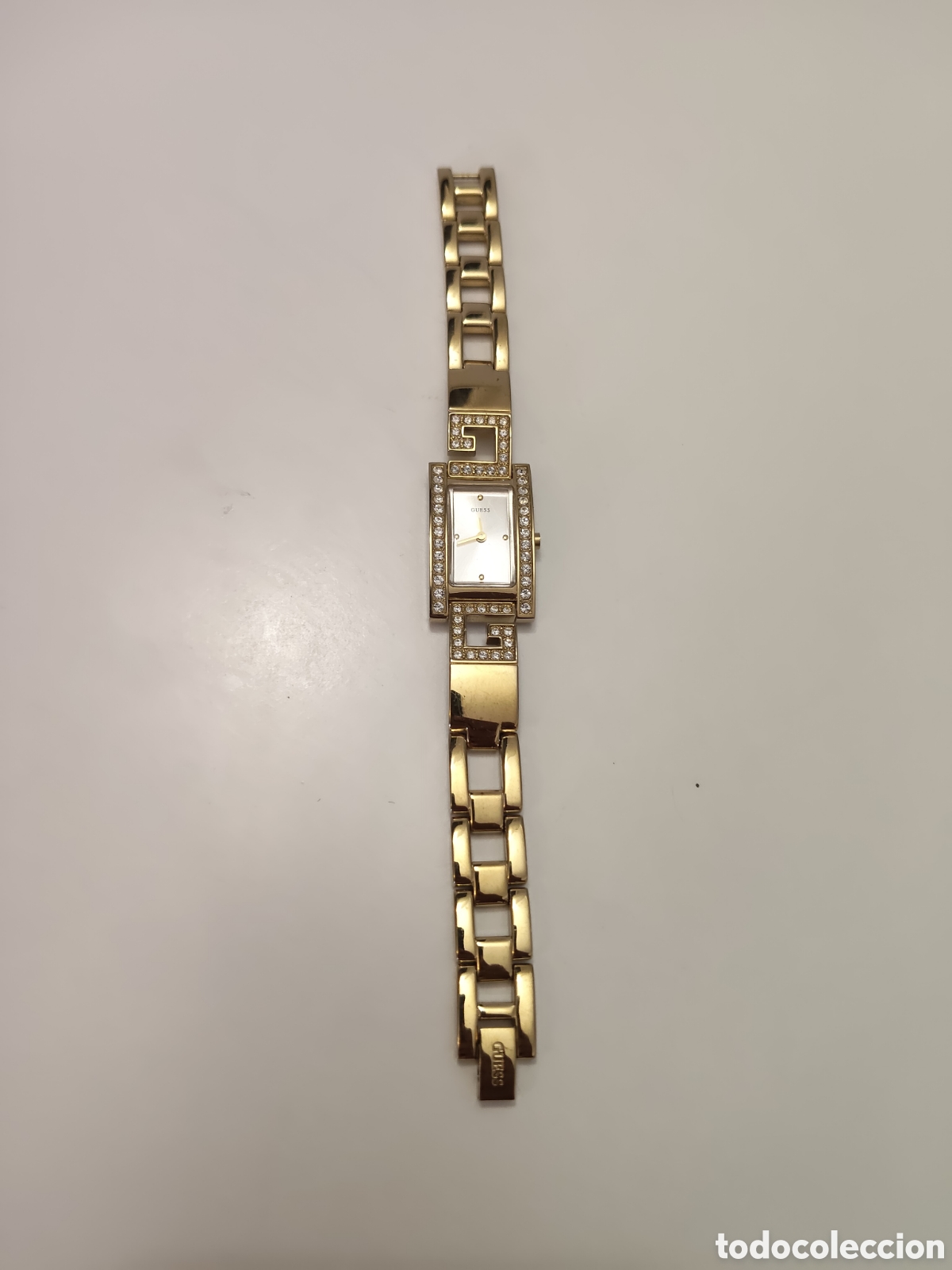 Uhren - Guess: Reloj de pulsera de mujer Guess original dorado decorado con brillantes n de serie w95058L1