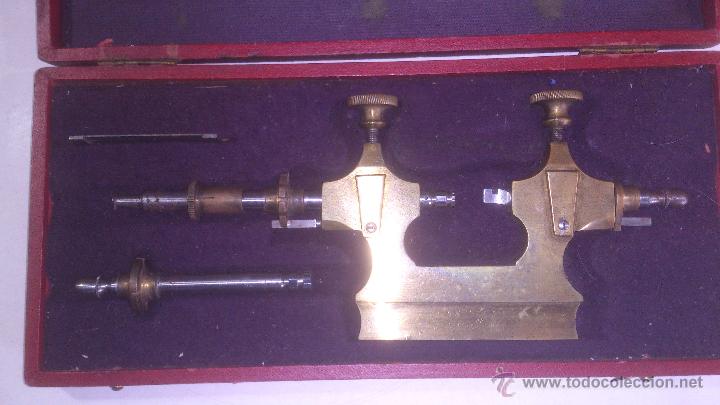 Herramientas de relojes: TORNO DE RELOJERO PARA PIVOTAR S.XIX - Foto 2