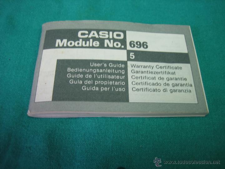 Herramientas de relojes: Manual de instrucciones de reloj Casio modelo 696 - Foto 2