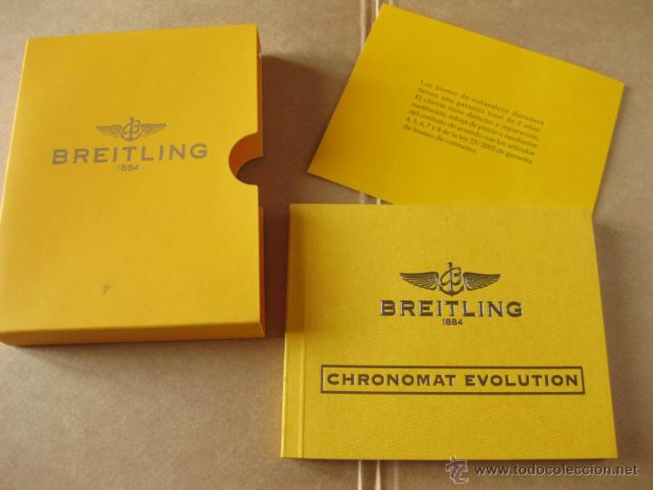 Herramientas de relojes: LIBRO GUIA O MANUAL DE INSTRUCCIONES PARA EL RELOJ BREITLING CHRONOMAT EVOLUTION - Foto 1