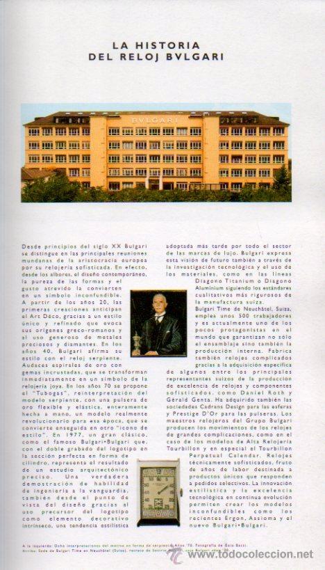 Herramientas de relojes: BULGARI. CAT&Aacute;LOGO DE RELOJES - Foto 3
