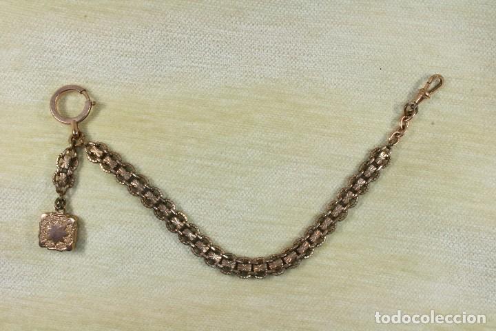 Herramientas de relojes: Leontina simple bot&oacute;n. Single Albert. S.XIX - Foto 4