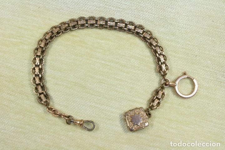 Herramientas de relojes: Leontina simple bot&oacute;n. Single Albert. S.XIX - Foto 1