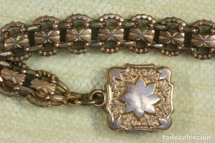 Herramientas de relojes: Leontina simple bot&oacute;n. Single Albert. S.XIX - Foto 2