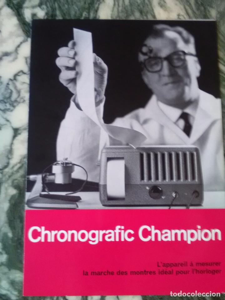 Herramientas de relojes: folleto publicitario de chronografic champion - Foto 1