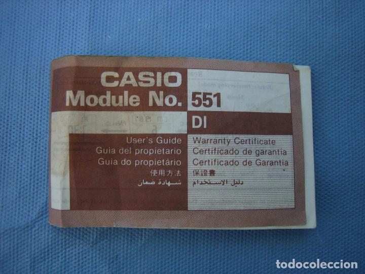 Herramientas de relojes: Manual para reloj casio 551 - Foto 1