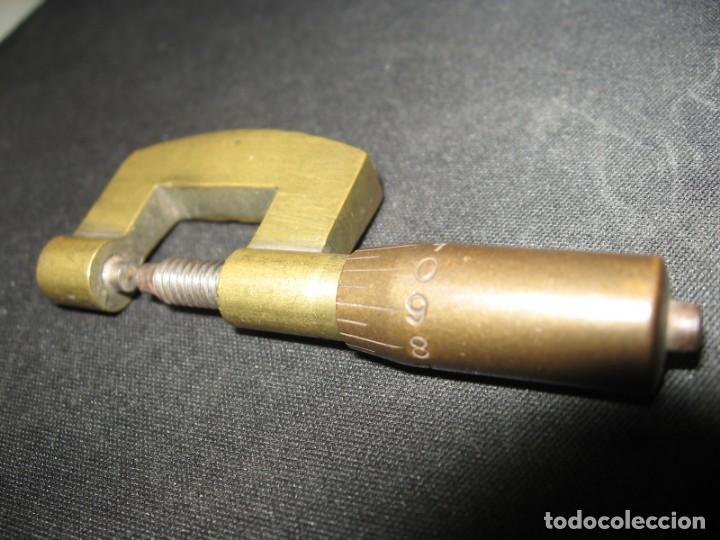 Herramientas de relojes: Antiguo micr&oacute;metro de relojero - Foto 7