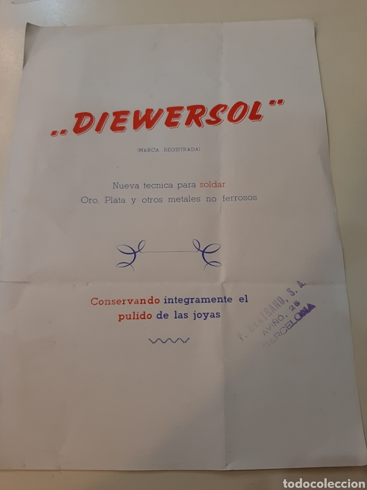 Herramientas de relojes: Diewersol sodar oro F.Bertrans Barcelona - Foto 1