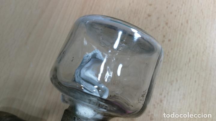 Herramientas de relojes: Antiguo quemador o lamparita de relojero, de cristal entero tanto frasco como tapón - Foto 22 - 187650540