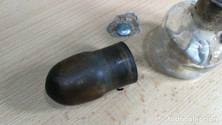 Herramientas de relojes: Antiguo quemador o lamparita de relojero, de cristal entero tanto frasco como tapón - Foto 33 - 187650540