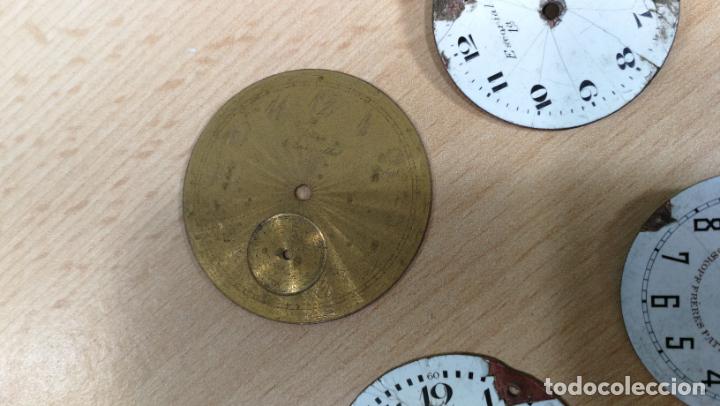 Herramientas de relojes: Botita caja antigua con un lote de raras y curiosas esferas de reloj - Foto 11 - 188516911