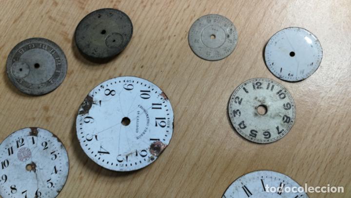 Herramientas de relojes: Botita caja antigua con un lote de raras y curiosas esferas de reloj - Foto 26 - 188516911