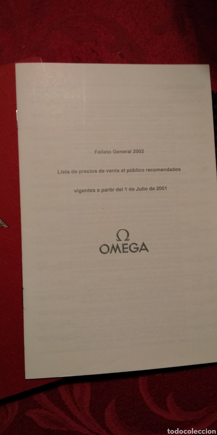Herramientas de relojes: CATALOGO OMEGA 2001-2002 + TARIFA DE PRECIOS - Foto 2