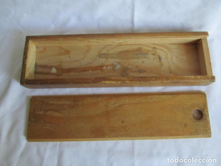 Herramientas de relojes: Caja de madera con herramientas de relojero - Foto 4