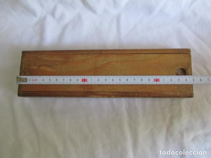 Herramientas de relojes: Caja de madera con herramientas de relojero - Foto 7