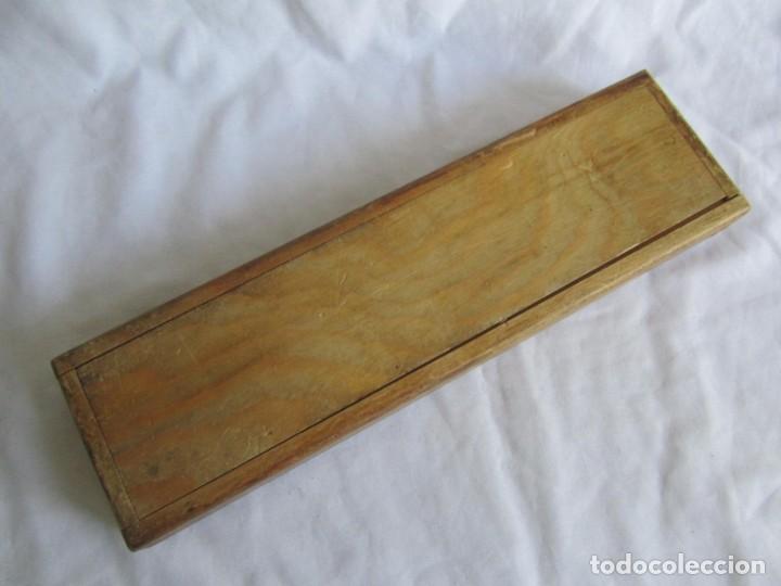 Herramientas de relojes: Caja de madera con herramientas de relojero - Foto 10