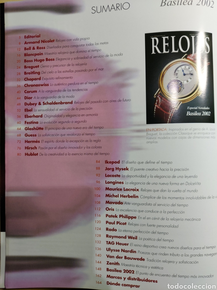 Herramientas de relojes: Relojes Revista especial Basilea 2002 - Foto 2
