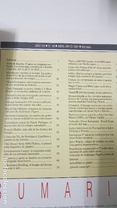 Herramientas de relojes: REVISTA RELOJES - ABRIL - MAYO 1997 - Foto 2