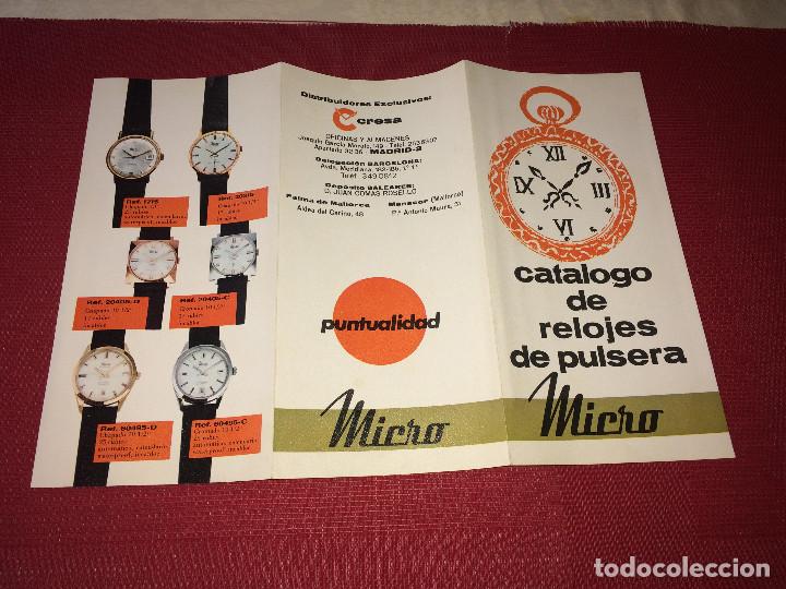 Herramientas de relojes: CAT&Aacute;LOGO RELOJES MICRO - A&Ntilde;OS 60/70 - TR&Iacute;PTICO - Foto 3