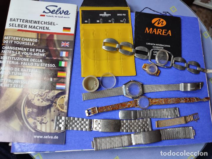 Herramientas de relojes: LOTE VARIADO DE COSAS DE RELOJES - Foto 11