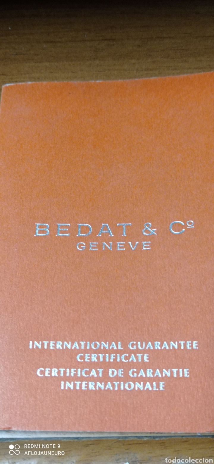 Herramientas de relojes: Garantia reloj BEDAT & C&ordm; GENEVE - Foto 1