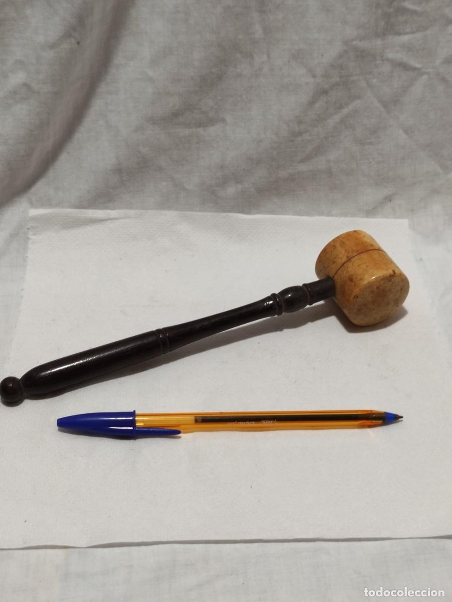 Herramientas de relojes: Antiguo mazo madera () - Foto 2