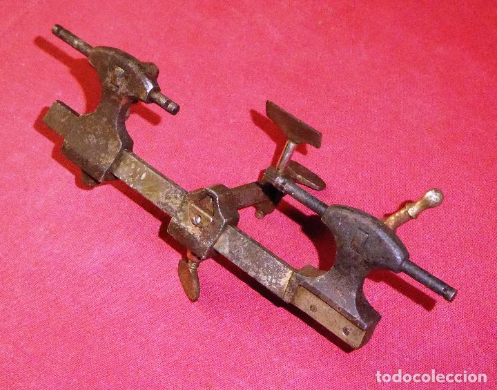 Herramientas de relojes: ANTIGUO UTIL DE RELOJERO - TORNO - HERRAMIENTA MANUAL - Foto 4