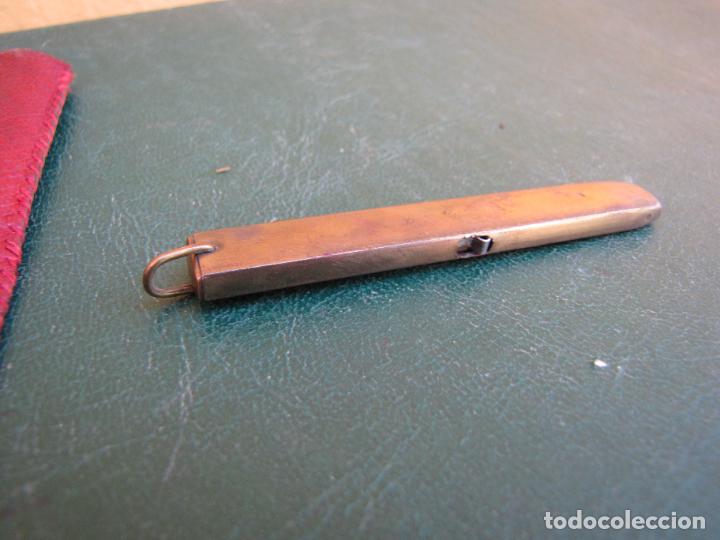 Herramientas de relojes: 76.- Navaja de relojero en su funda. laton - Foto 3