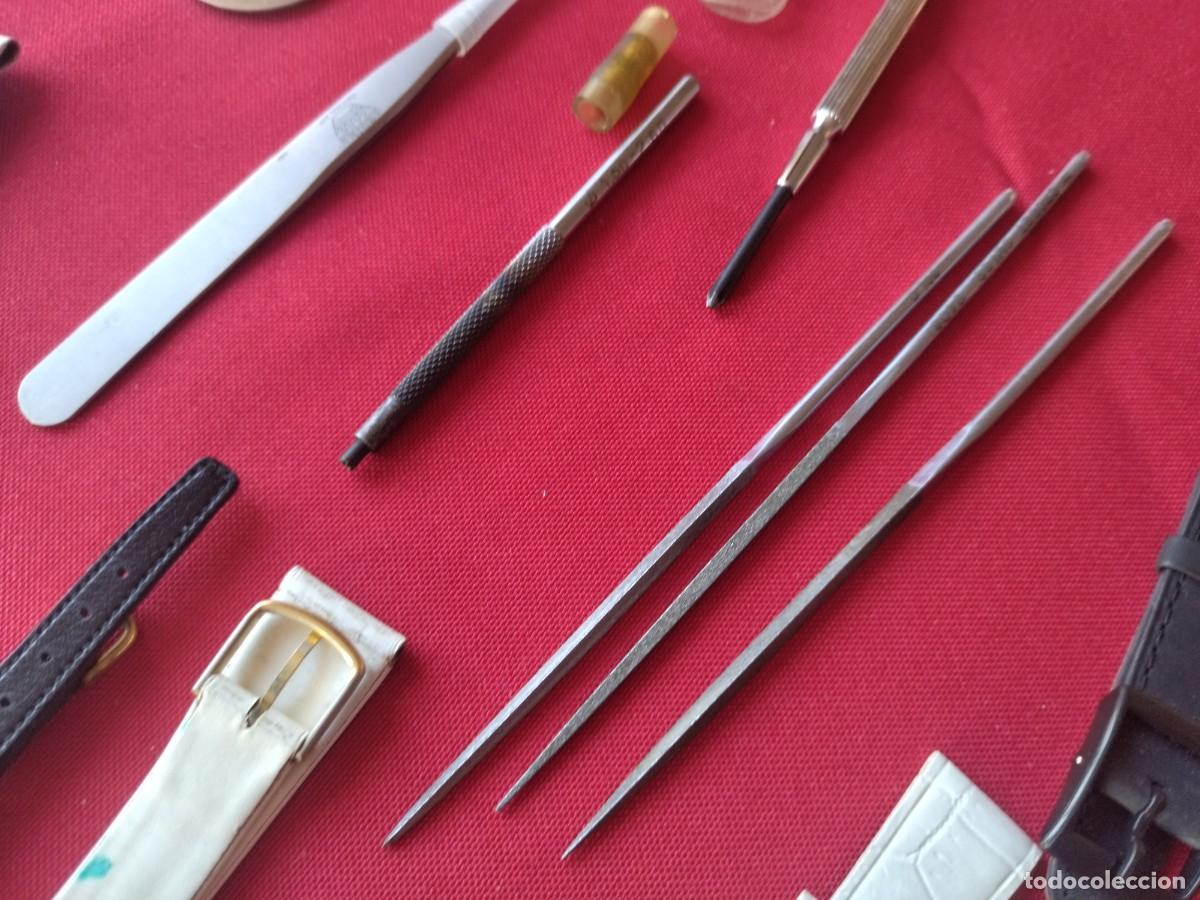 Herramientas de relojes: Lote de herramientas y correas de reloj, repuestos. - Foto 3
