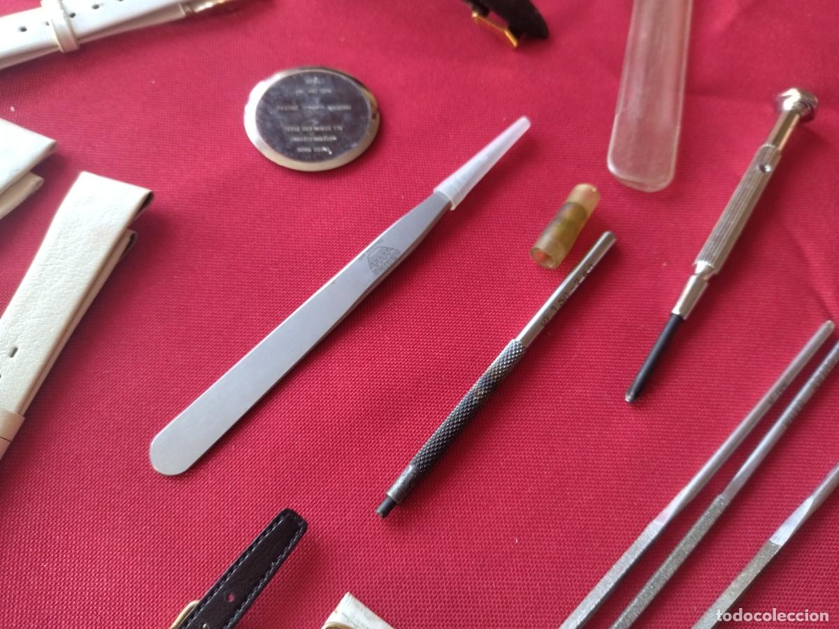 Herramientas de relojes: Lote de herramientas y correas de reloj, repuestos. - Foto 4